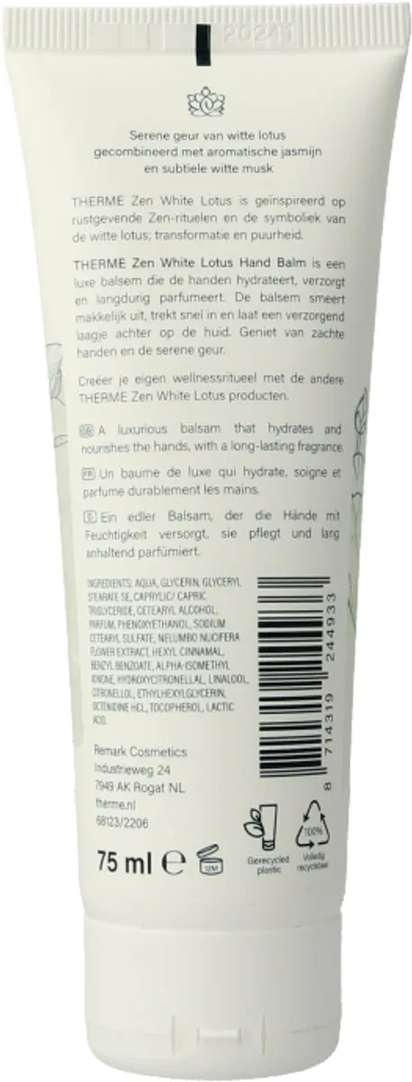 Therme Handbalsem Zen White Lotus 75ml