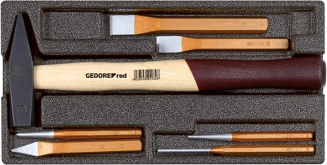 Gedore RED R22150019 Hamer- en beitelset 7-delig