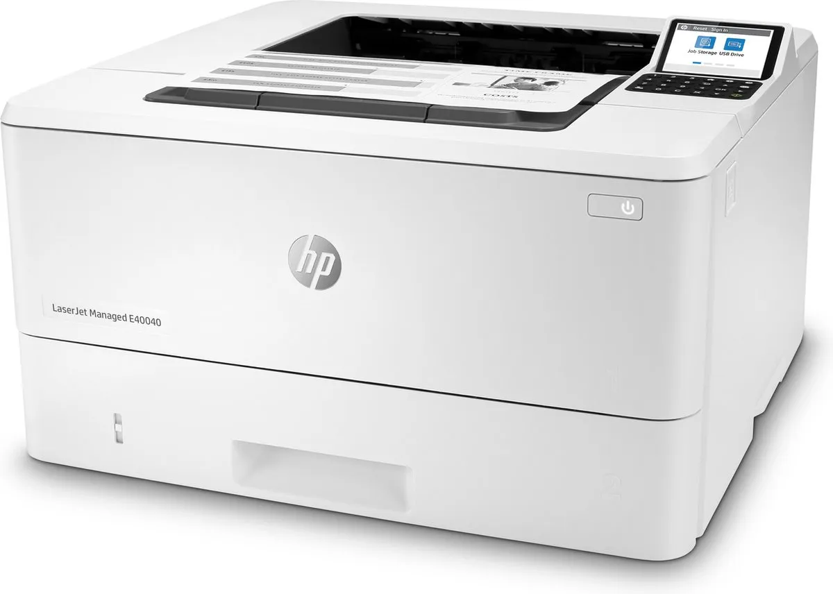 HP LaserJet Managed E40040dn A4 Mono Laserprinter - Wit - afbeelding 6 van 6