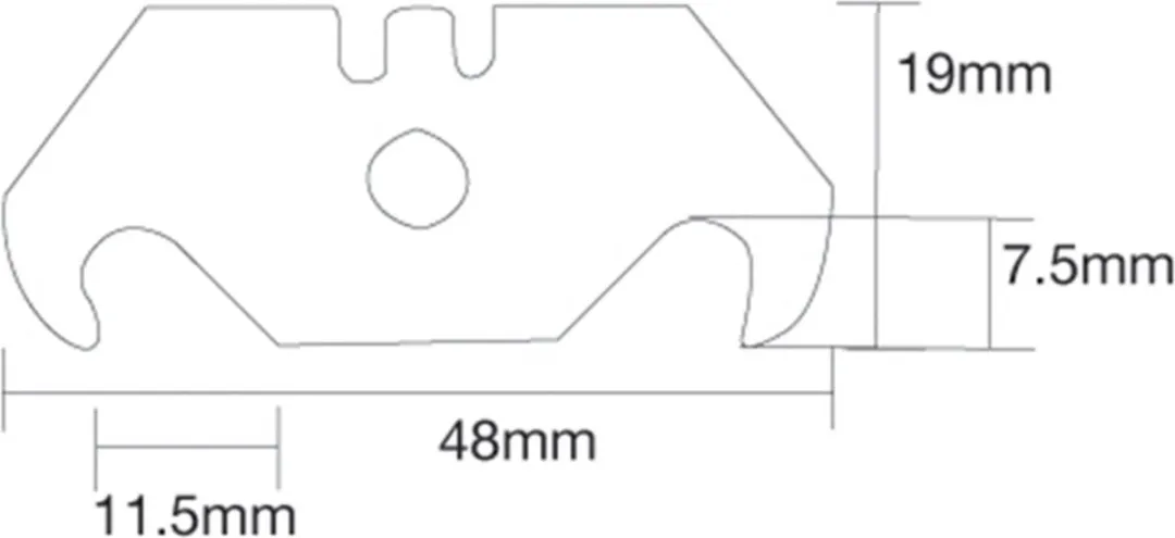 Silverline Haakmesjes 0.6mm - 10 Stuks - Gehard Staal