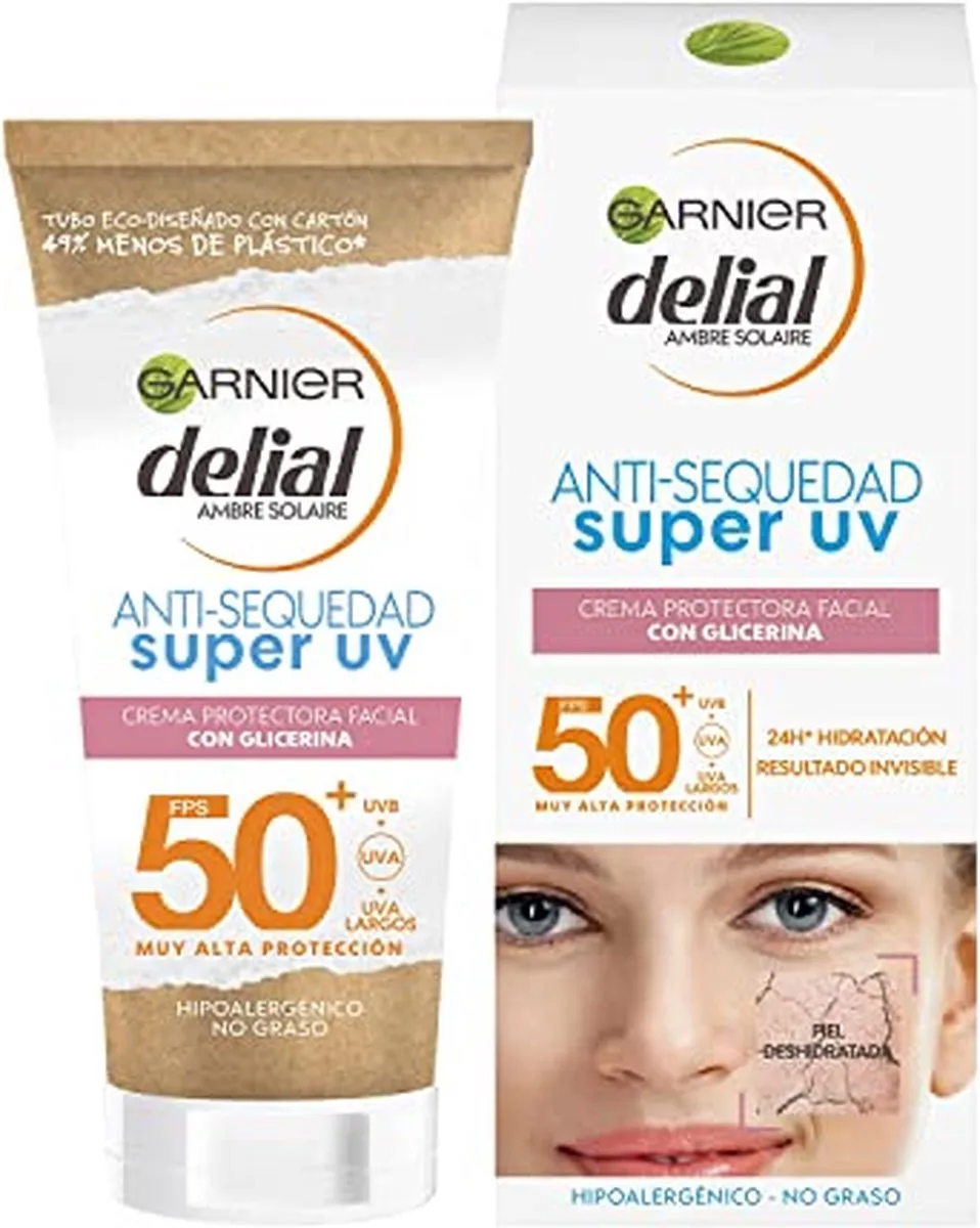 Garnier Delial Ambre Solaire Gezicht Zonnebrand SPF50+ 50ml