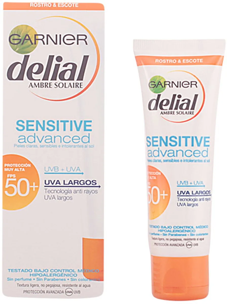 Garnier Delial Ambre Solaire Gezicht Zonnebrand SPF50+ 50ml