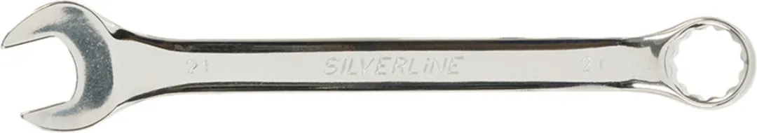 Silverline Steekringsleutel 21mm - Geharde chroom hoogglans