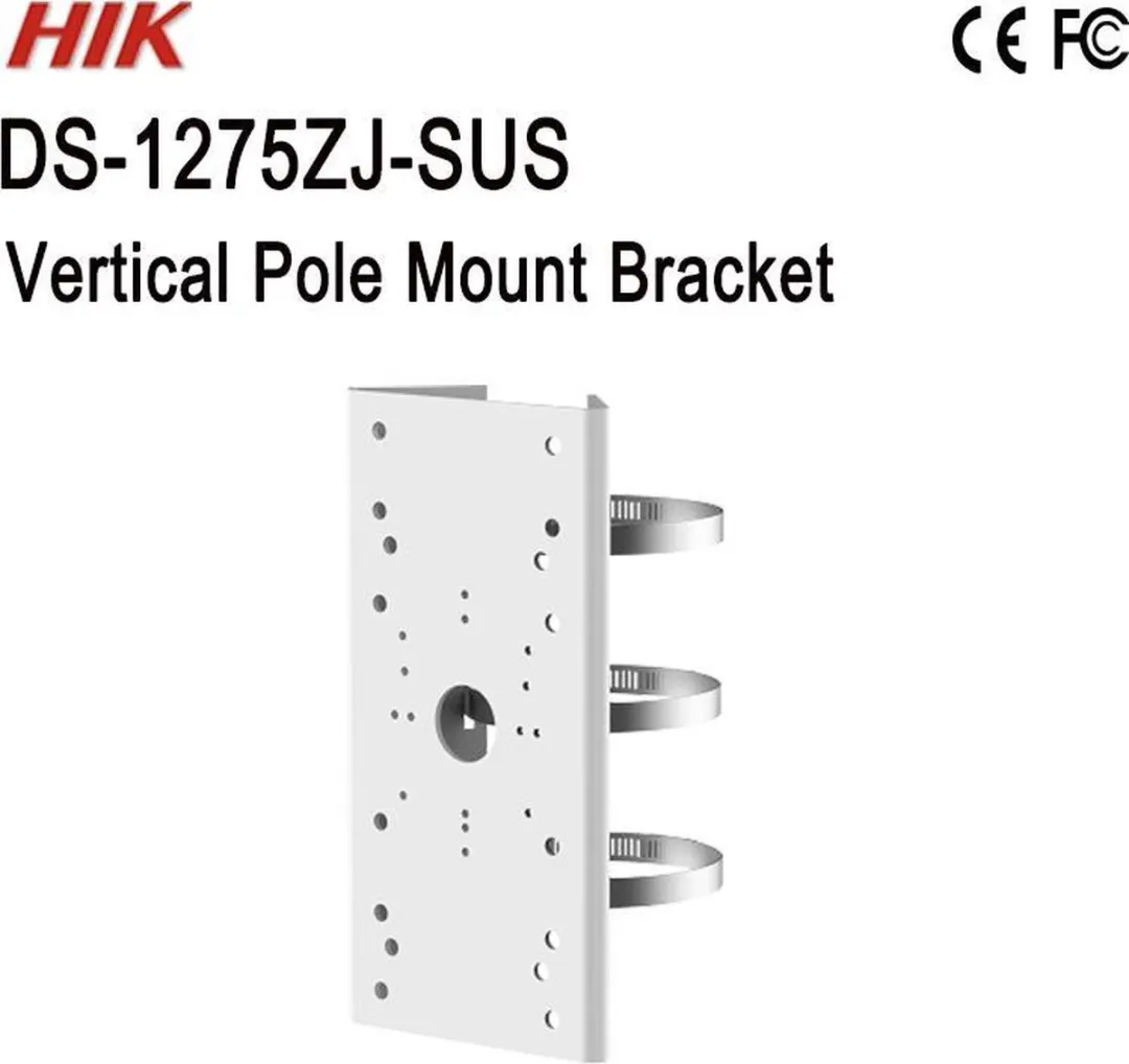 Hikvision DS-1275ZJ-SUS Maststeun Staal - Wit - afbeelding 6 van 6