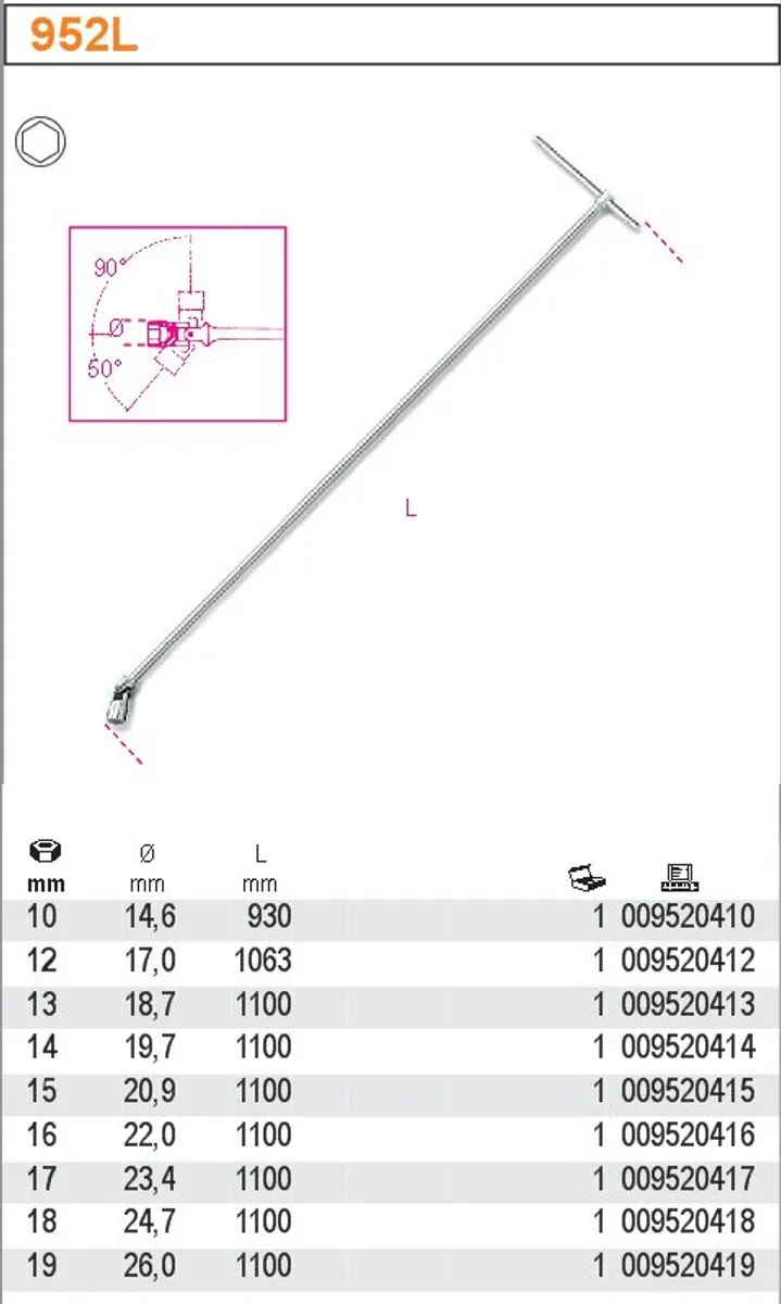 Beta Lang Dopbit 17mm - Cardan