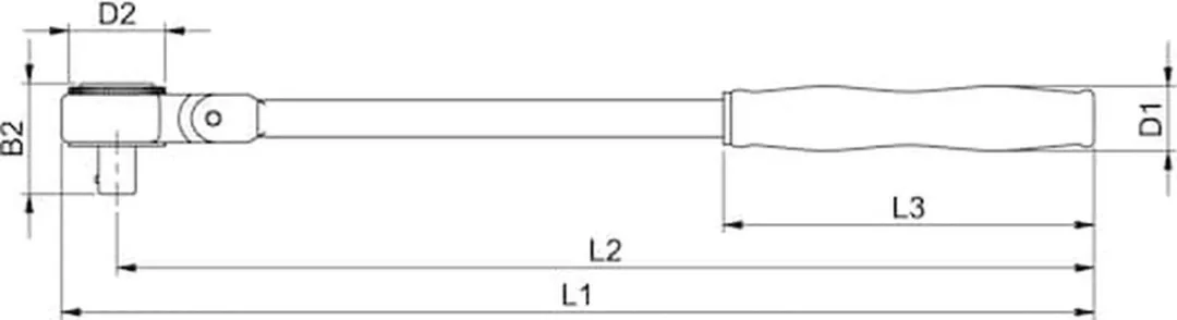 Würth Kniegewrichtratel 1/2" - 3mm - Zwart/Zilver/Rood