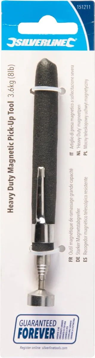 Silverline Telescopische Magneetpen - 3,6 kg - 130-590 mm - Zwart