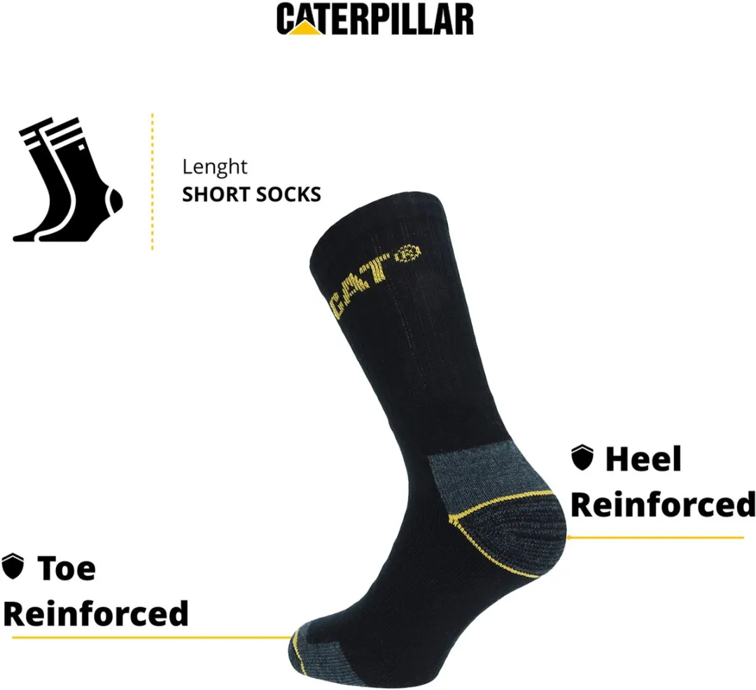 Caterpillar Werksokken Heren 12 Paar - Katoen Zwart 41-45