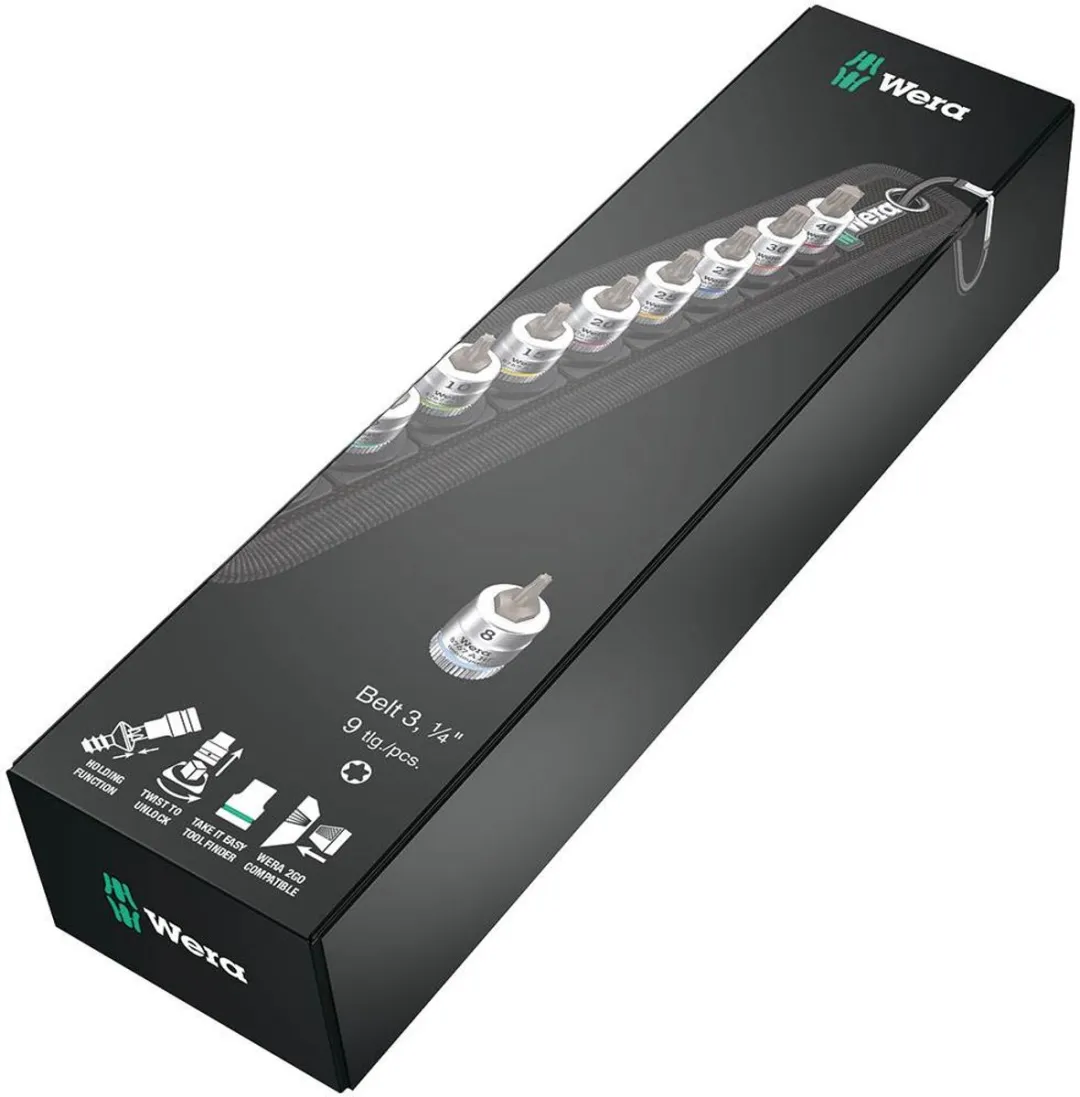 Wera Belt A 3 TORX HF Zyklop 05003882001 - T8/T9/T10/T15/T20/T25/T27/T30/T40