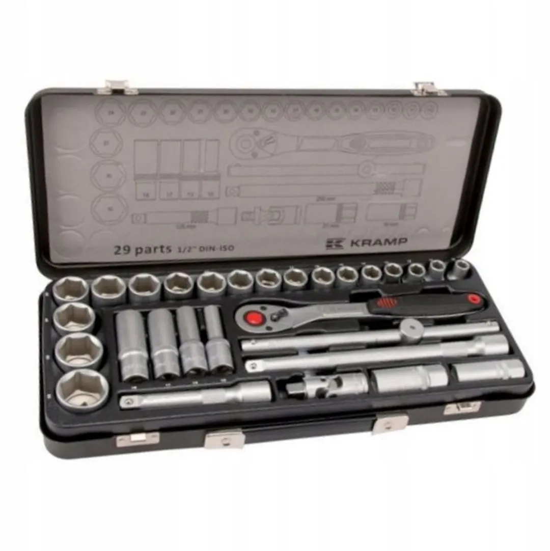 Kramp 29-delige Doppenset 1/2" - Professioneel Gereedschap