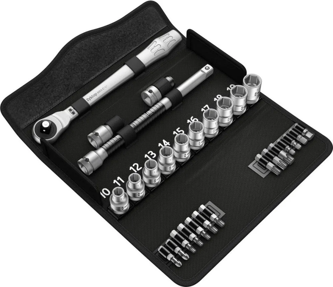 Wera Zyklop Metal 8100 SC 7 05004077001 Dopsleutelset 28-delig - 1/2"