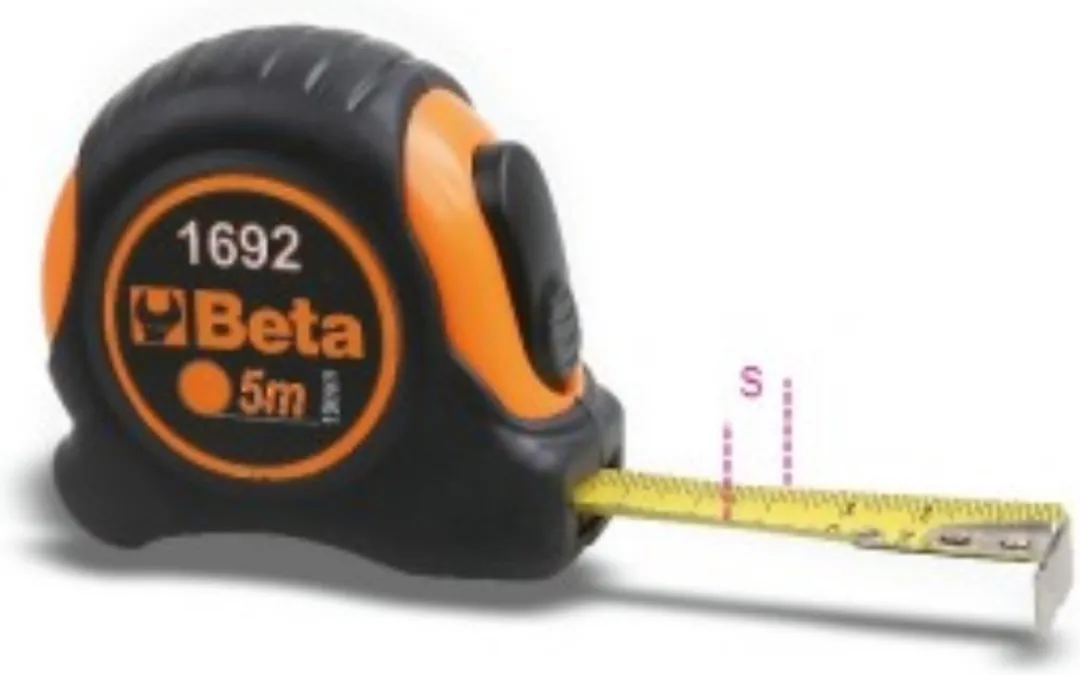 Beta Rolmaat 1692/5 5m - 19mm - Zwart/Rood