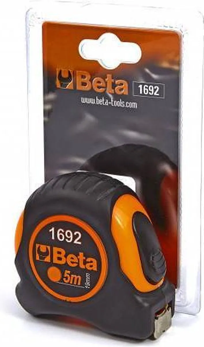 Beta Rolmaat 1692/5 5m - 19mm - Zwart/Rood