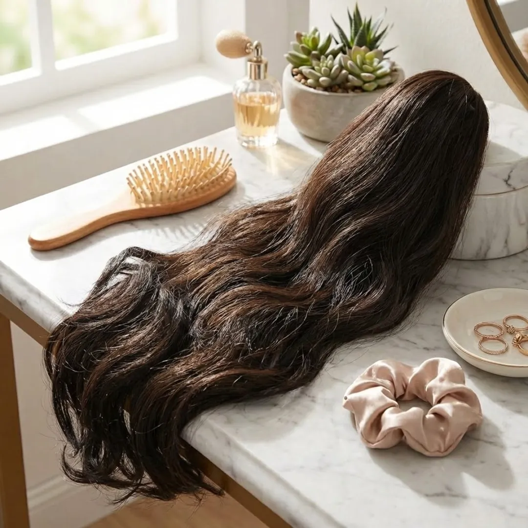NuveX Haar Extensie Ponytail - Bruin/Zwart