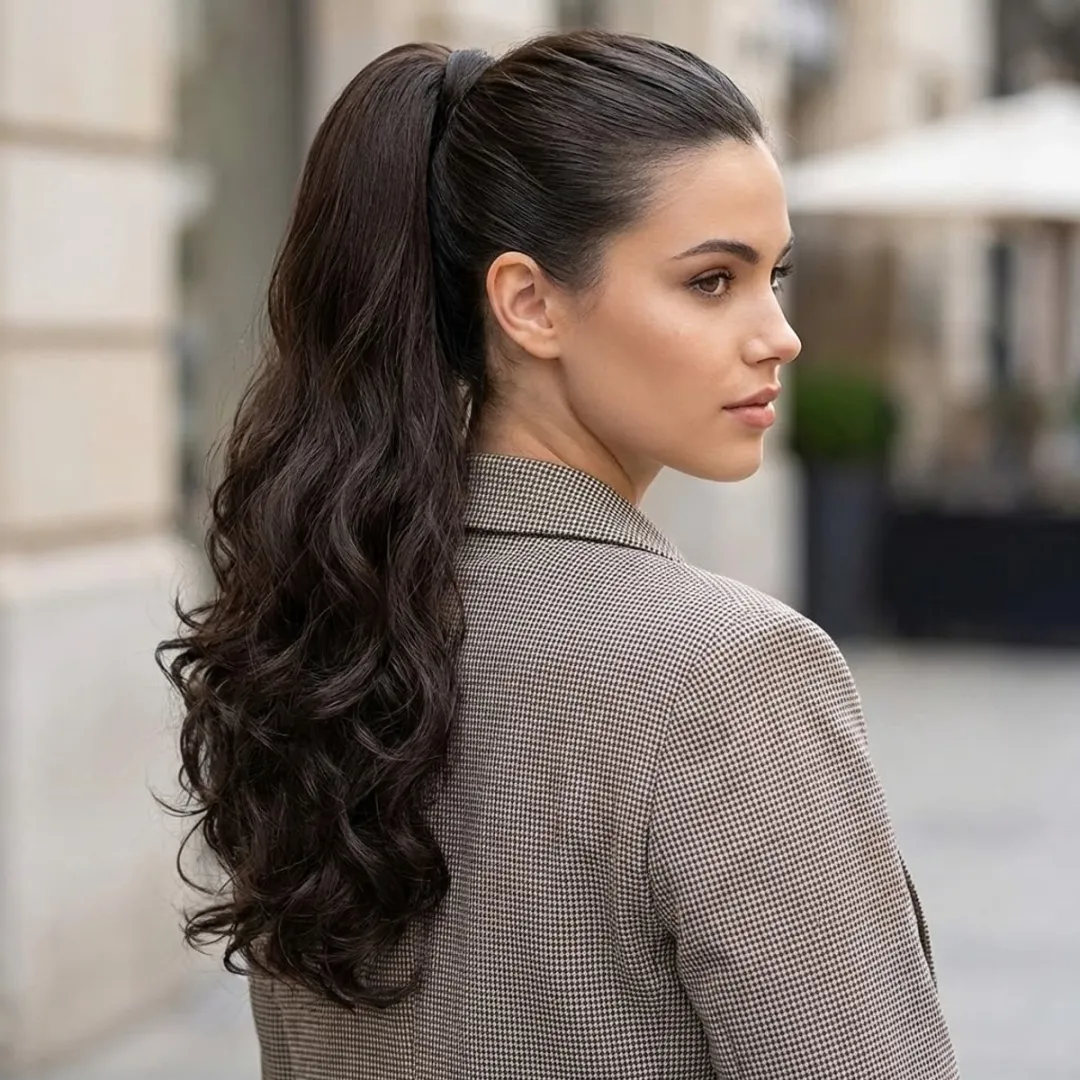 NuveX Haar Extensie Ponytail - Bruin/Zwart