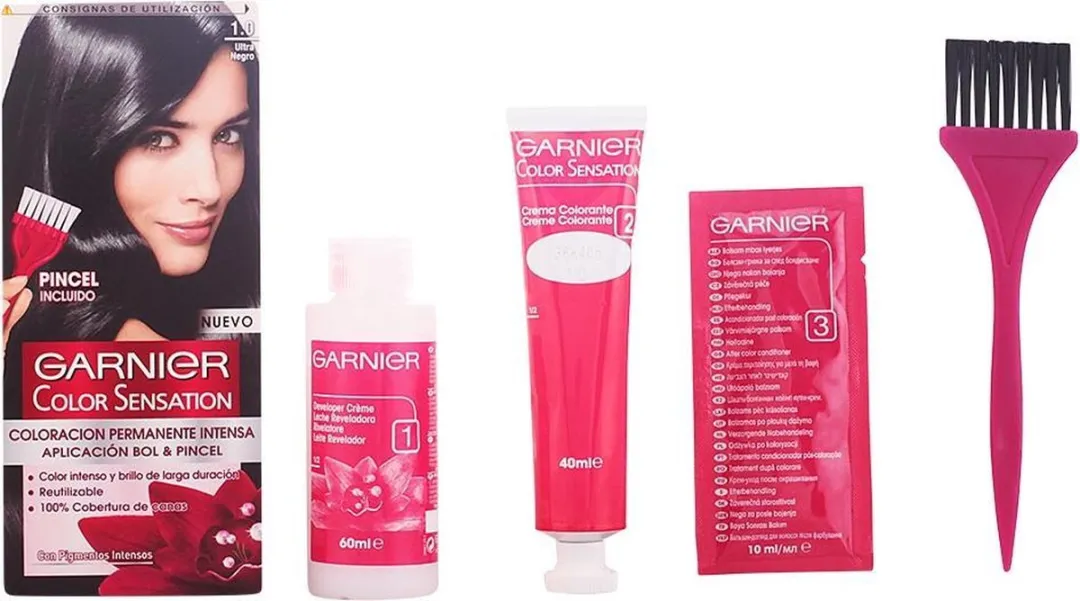 Garnier Color Sensation #1 Ultra Black Permanent - 4x110g