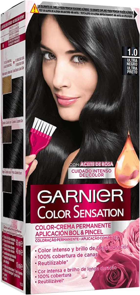 Garnier Color Sensation #1 Ultra Black Permanent - 4x110g