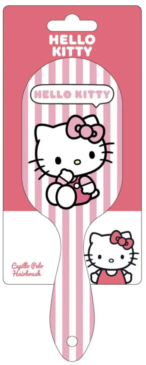 Hello Kitty Stripes Haarborstel 20cm - Antiek Roos - afbeelding 6 van 6