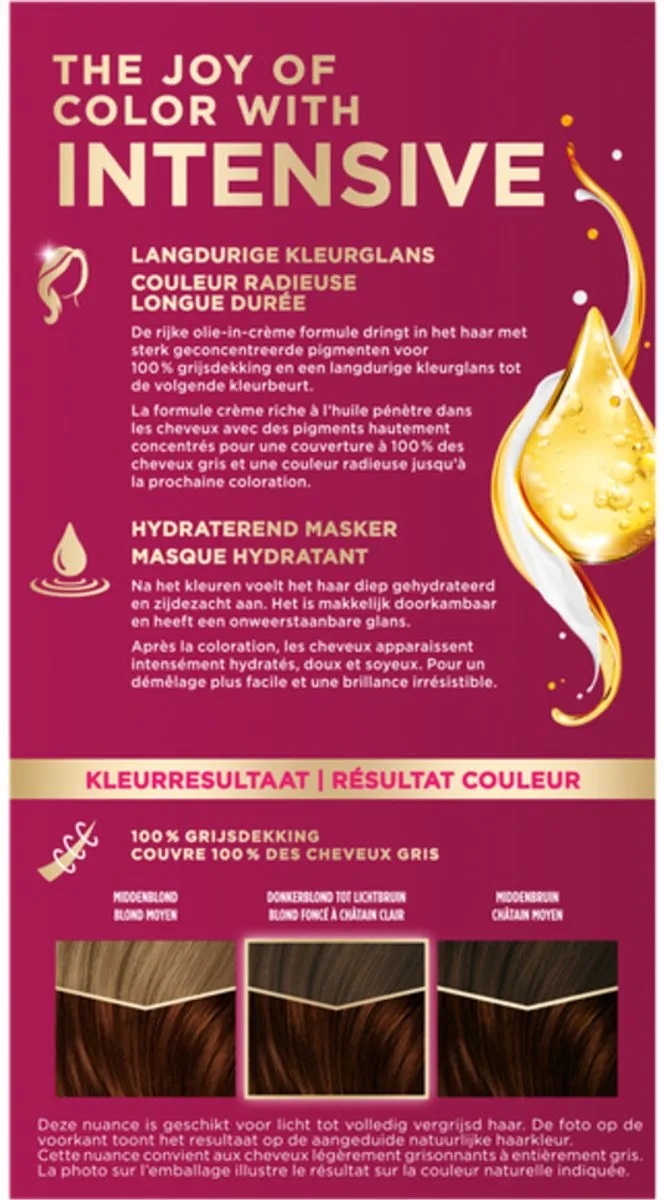 Schwarzkopf Palette Intensive Oil-Care 650 Kastanje Middenbruin - 7 Stuks