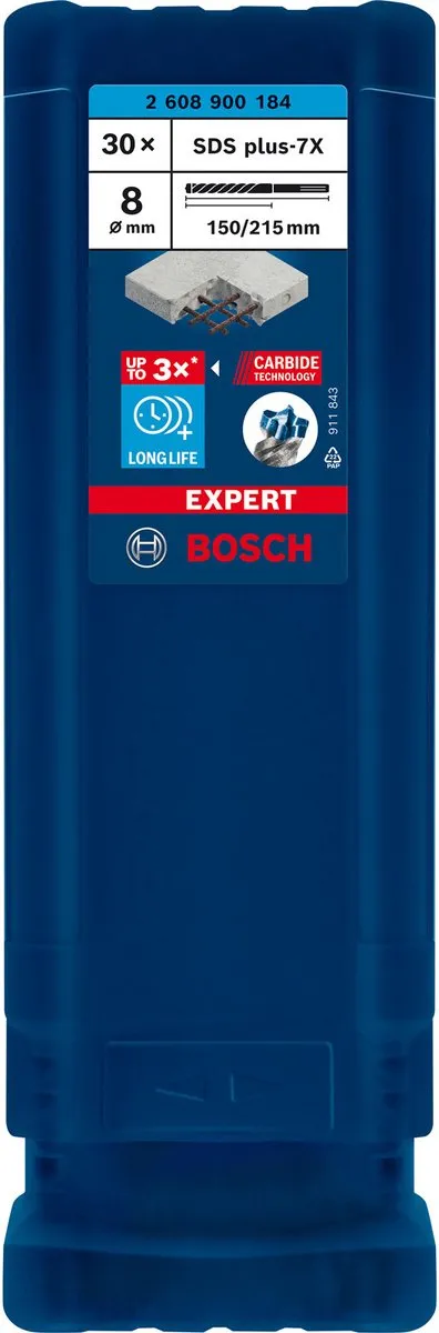 Bosch Professional EXPERT SDS plus-7X Hamerboor 30 Stuks - 8x150x215mm