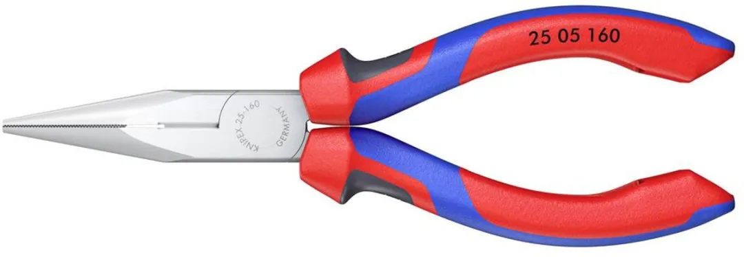 Knipex 25 05 160 Radiotang 160mm Recht + Zijsnijder - Verchroomd