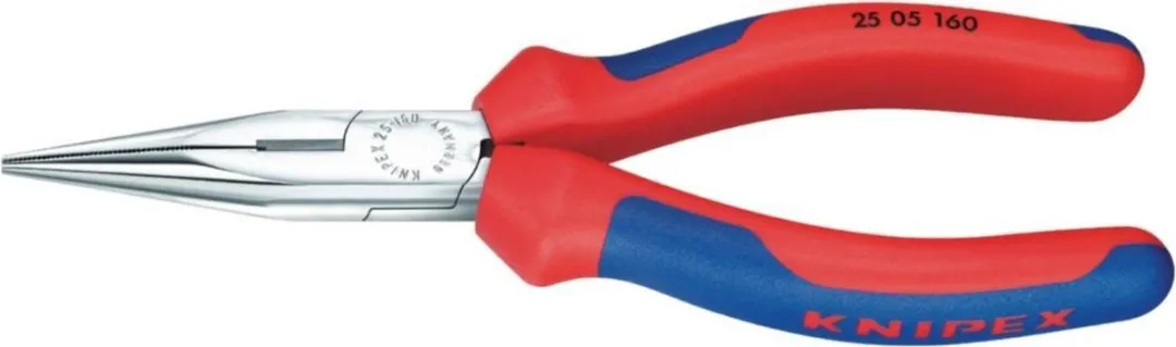 Knipex 25 05 160 Radiotang 160mm Recht + Zijsnijder - Verchroomd