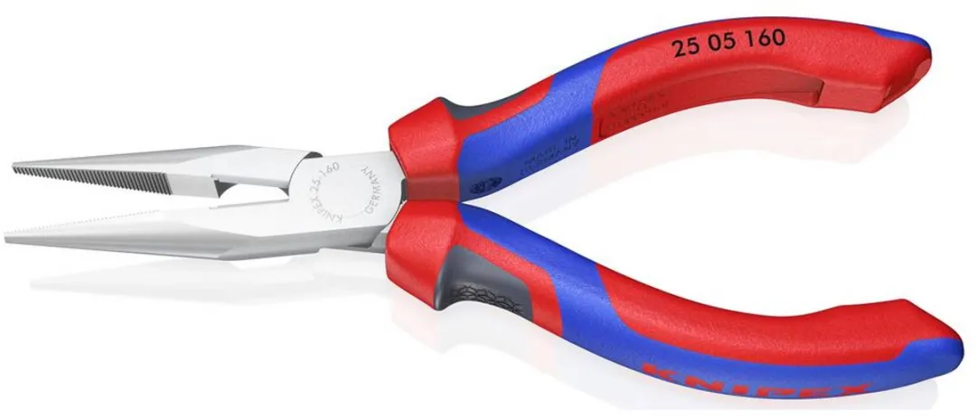 Knipex 25 05 160 Radiotang 160mm Recht + Zijsnijder - Verchroomd