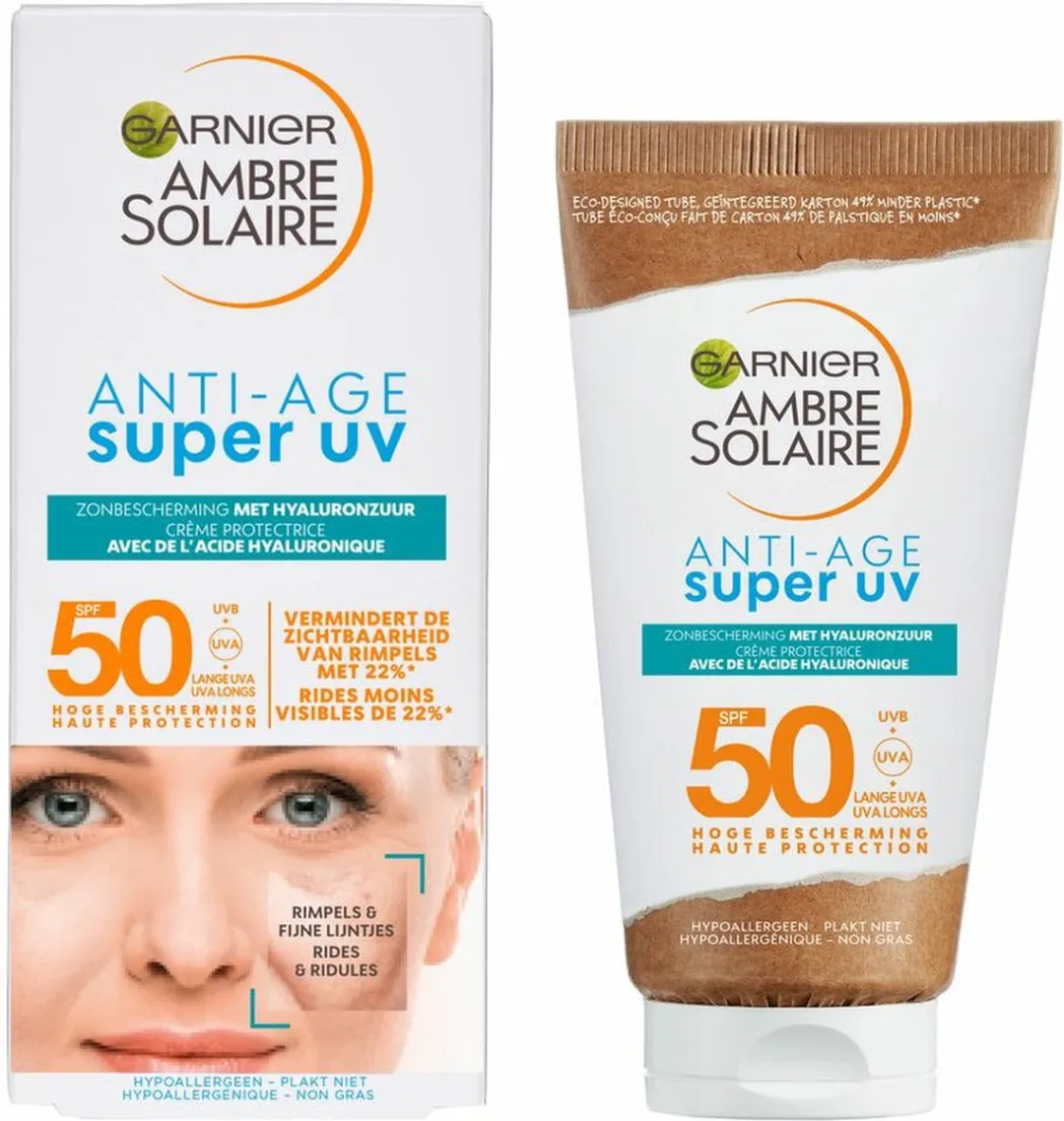 Garnier Ambre Solaire Sensitive Expert+ Anti Age SPF 50 Zonnebrandcrème 6x50ml