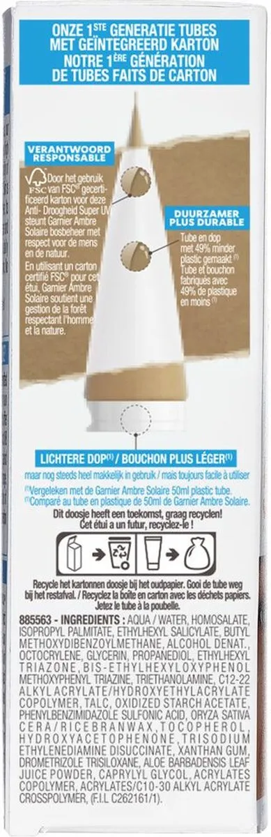 Garnier Ambre Solaire Sensitive Expert+ Anti Age SPF 50 Zonnebrandcrème 6x50ml