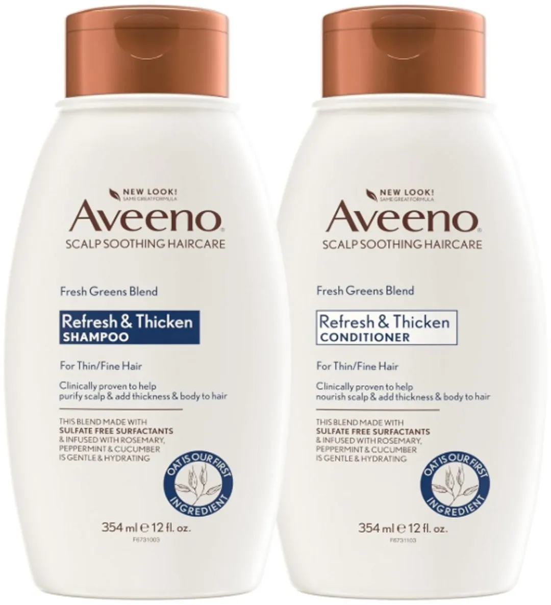 Aveeno Fresh Greens Shampoo & Conditioner Set 2x354ml