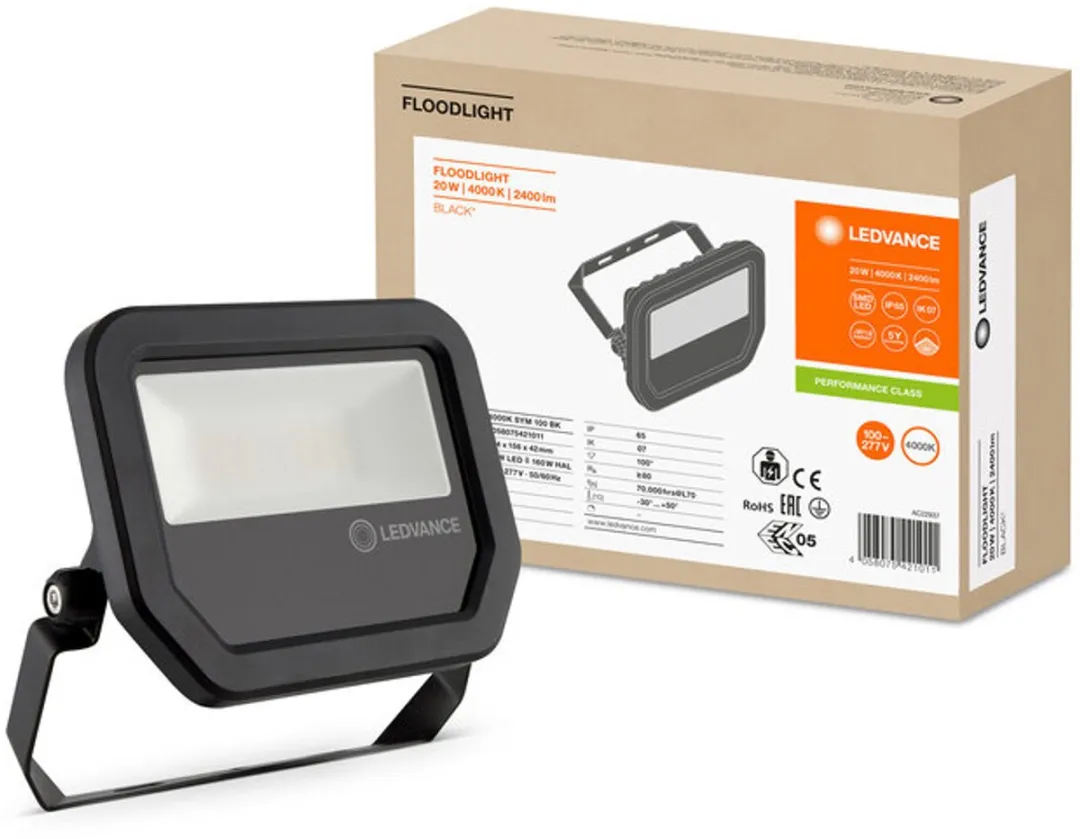 LEDVANCE Floodlight Aluminium 17W 2200lm Warm Wit