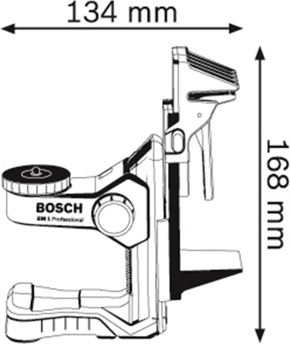 Bosch Professional BM 1 Statiefhouder 1/4" - Zwart