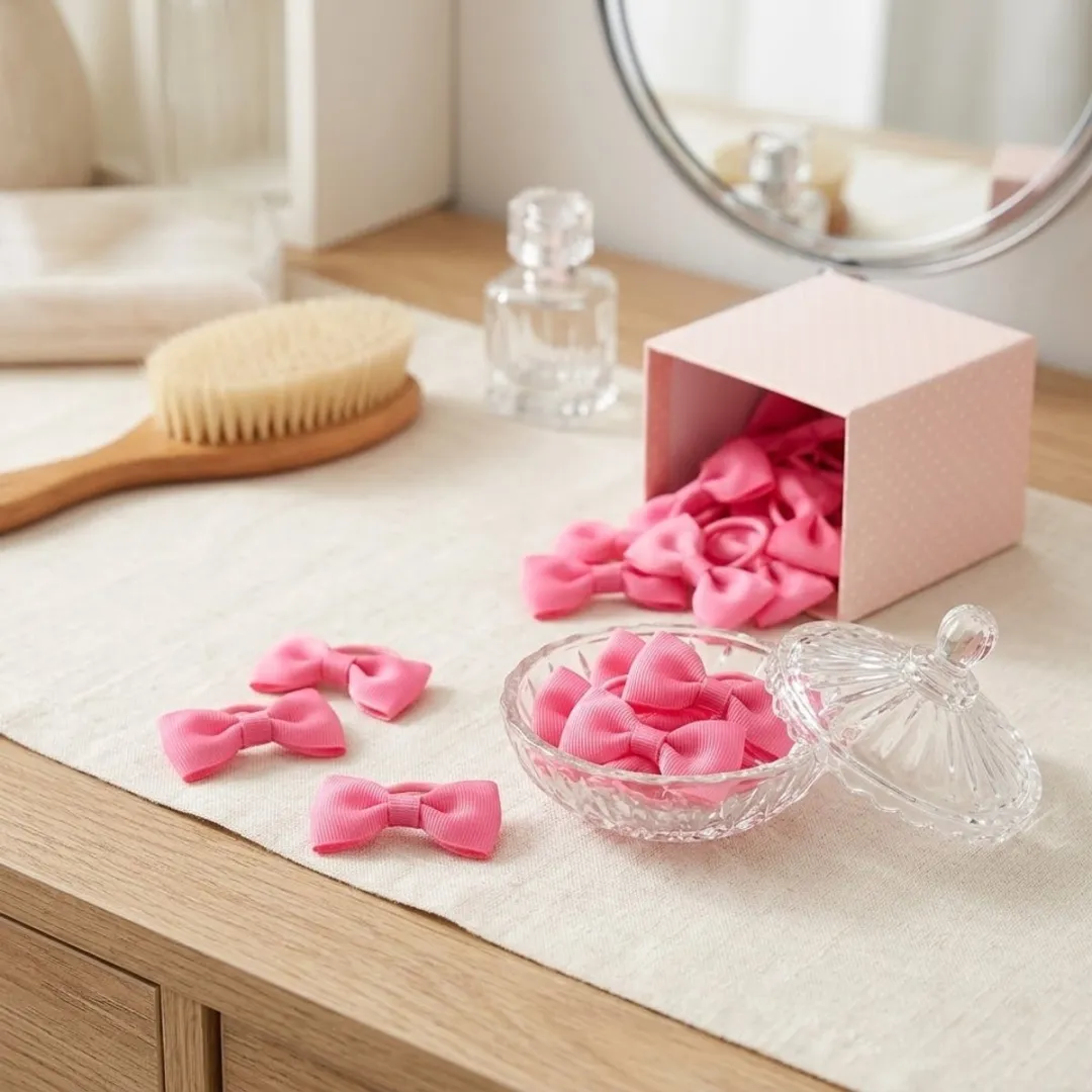 NUVEX Felroze Haarelastiekjes Set - 20 Stuks