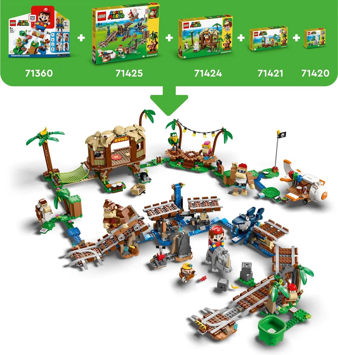 LEGO Super Mario Dixie Kongs Jungleshow 71421 - 174 Stukken