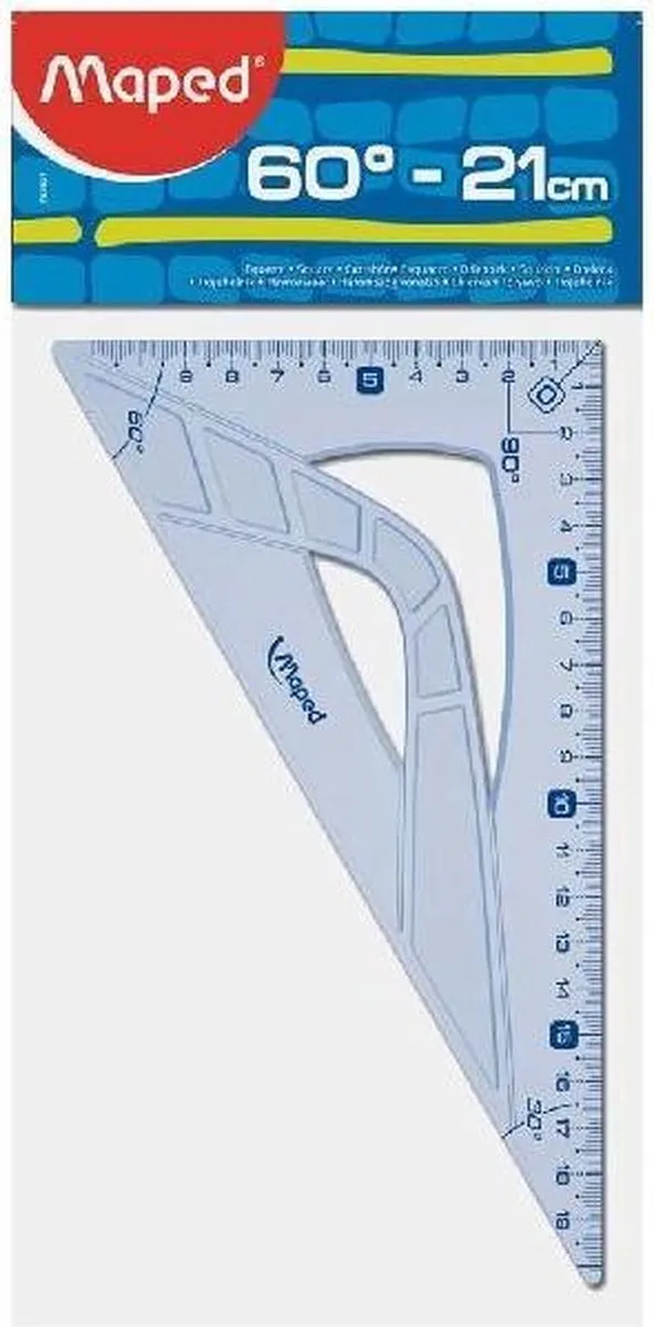 Maped Geometric Winkelhaak 21cm - 60° - Wit