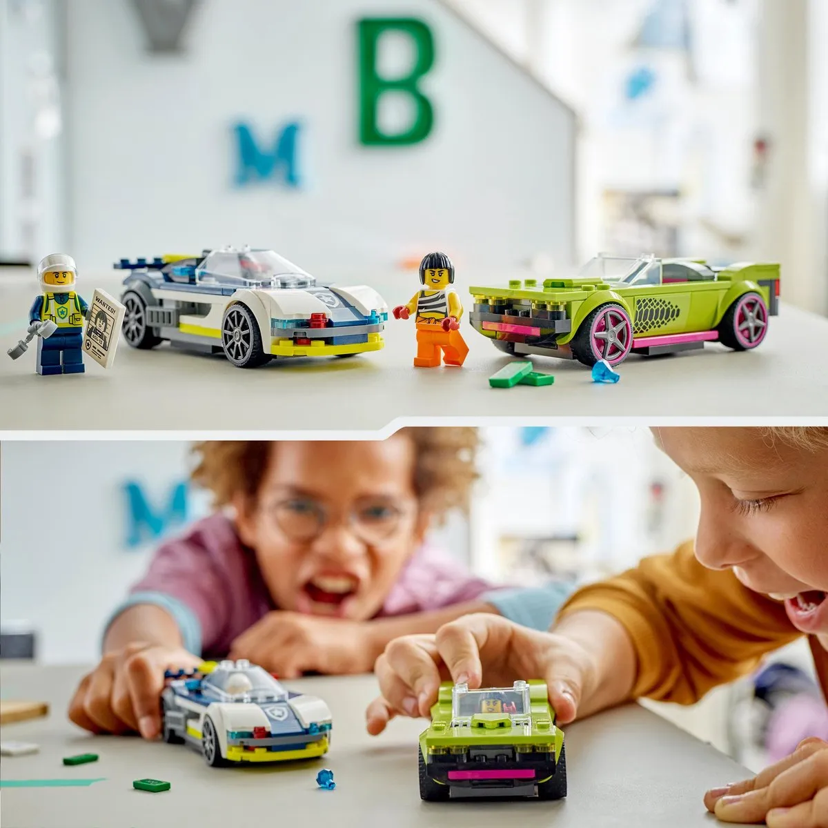LEGO Politiewagen en Snelle Autoachtervolging 60415 - 213 Stukken
