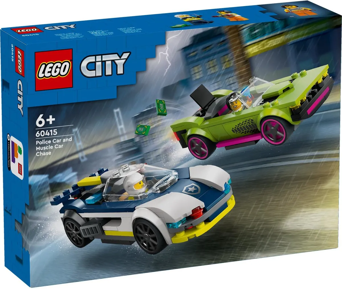 LEGO Politiewagen en Snelle Autoachtervolging 60415 - 213 Stukken