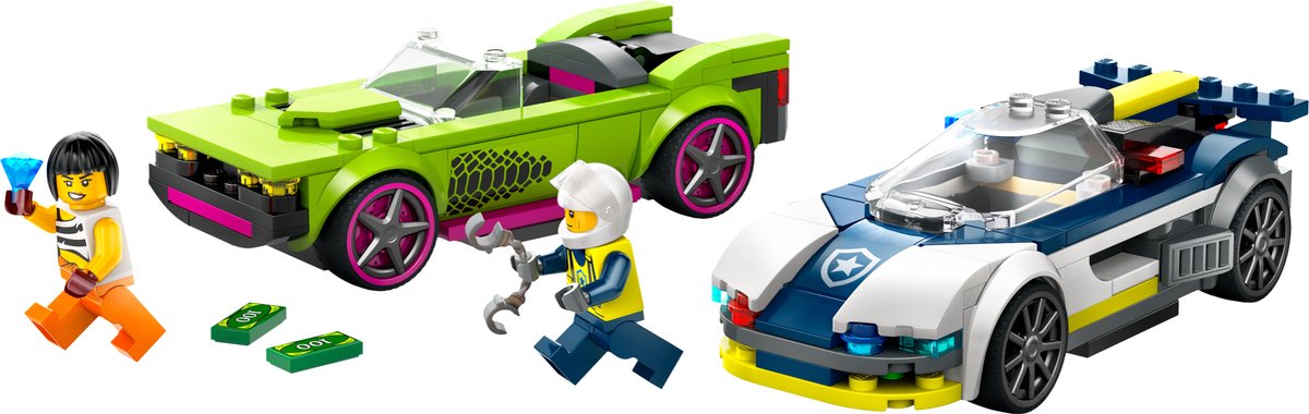 LEGO Politiewagen en snelle autoachtervolging - 60415
