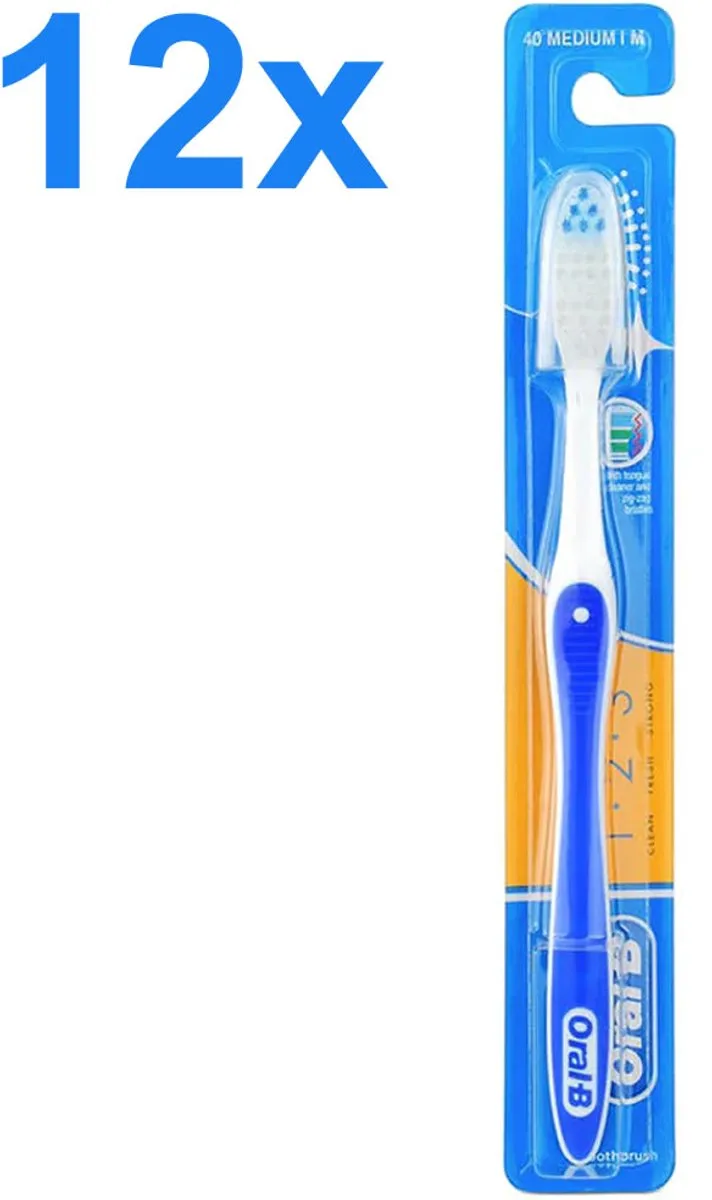 Oral-B 1-2-3 Classic 40 Medium Tandenborstels