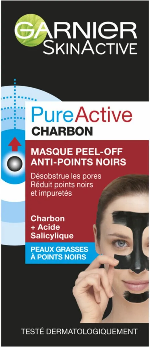 Garnier PureActive Peel-Off Masker Charcoal 300ml - 6 Stuks