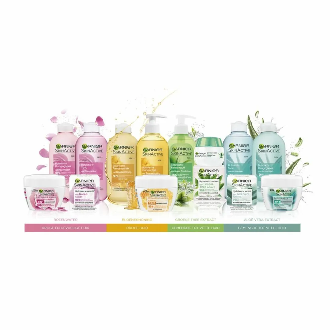 Garnier SkinActive Botanische Dagcrème Rozenwater 50ml - 200ml (4x50ml)