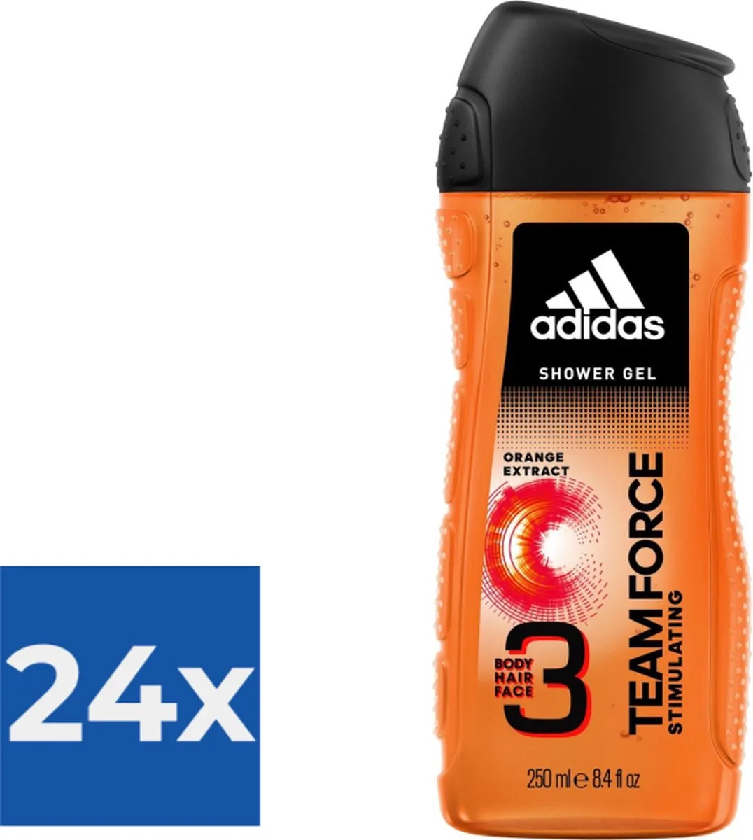 adidas Team Force Douchegel 250ml - 24 Stuks