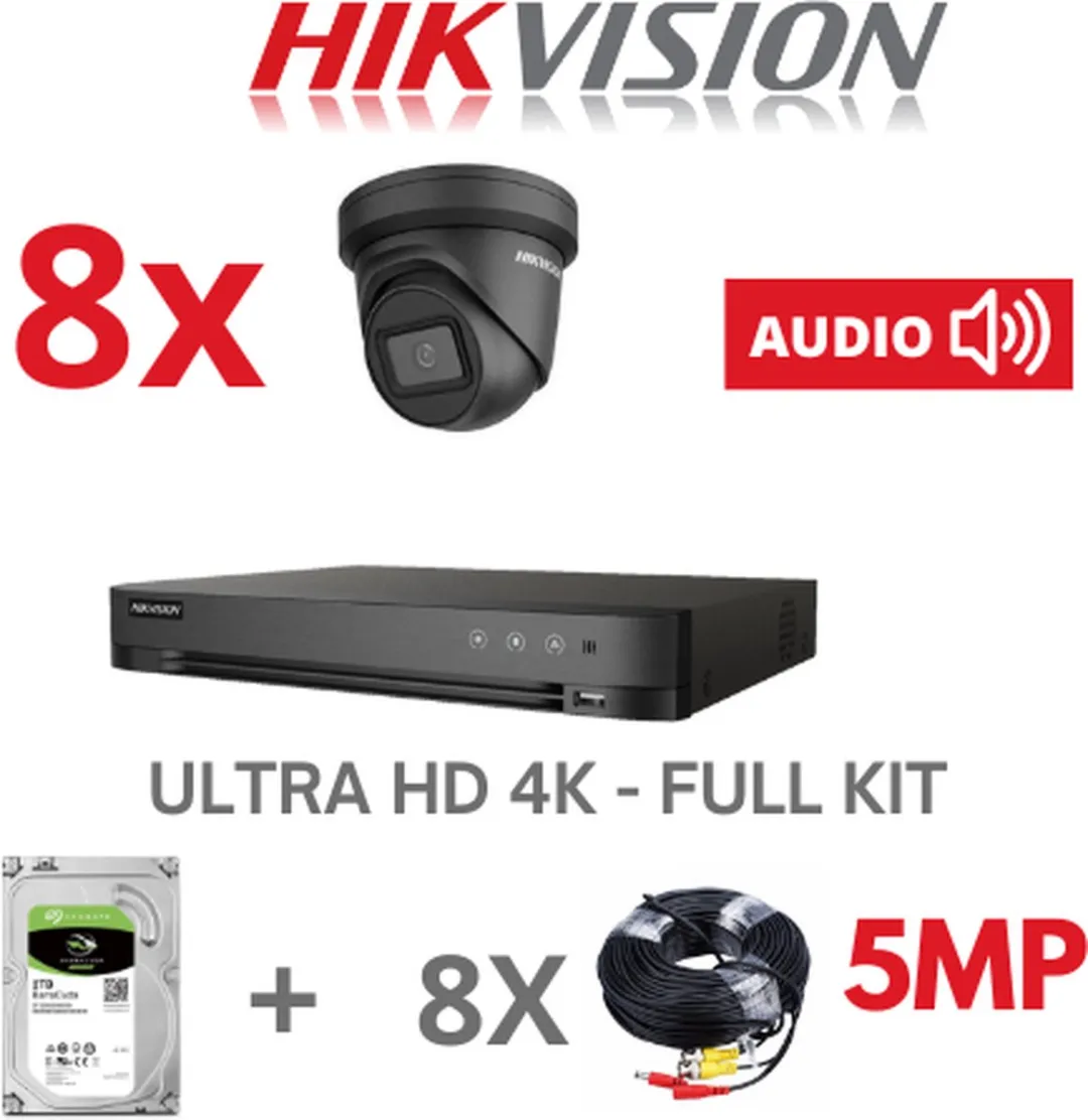 Hikvision KIT5MP8TBLCK DVR Kit