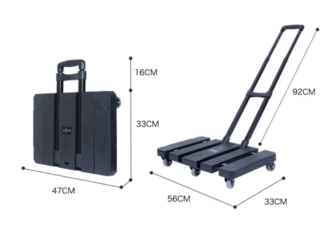 Forsage F-L016 Plateauwagen - 180kg - Opvouwbaar - 6 Rollen