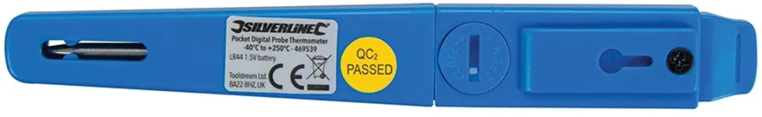 Silverline Digitale Zakthermometer -40°C tot +250°C