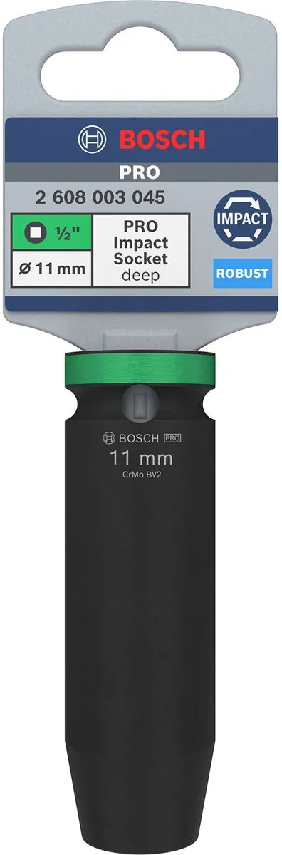 Bosch Professional PRO Slagmoerdoos 1/2" 11mm Diep 2608003045 - Zwart