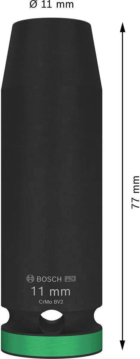 Bosch Professional PRO Slagmoerdoos 1/2" 11mm Diep 2608003045 - Zwart