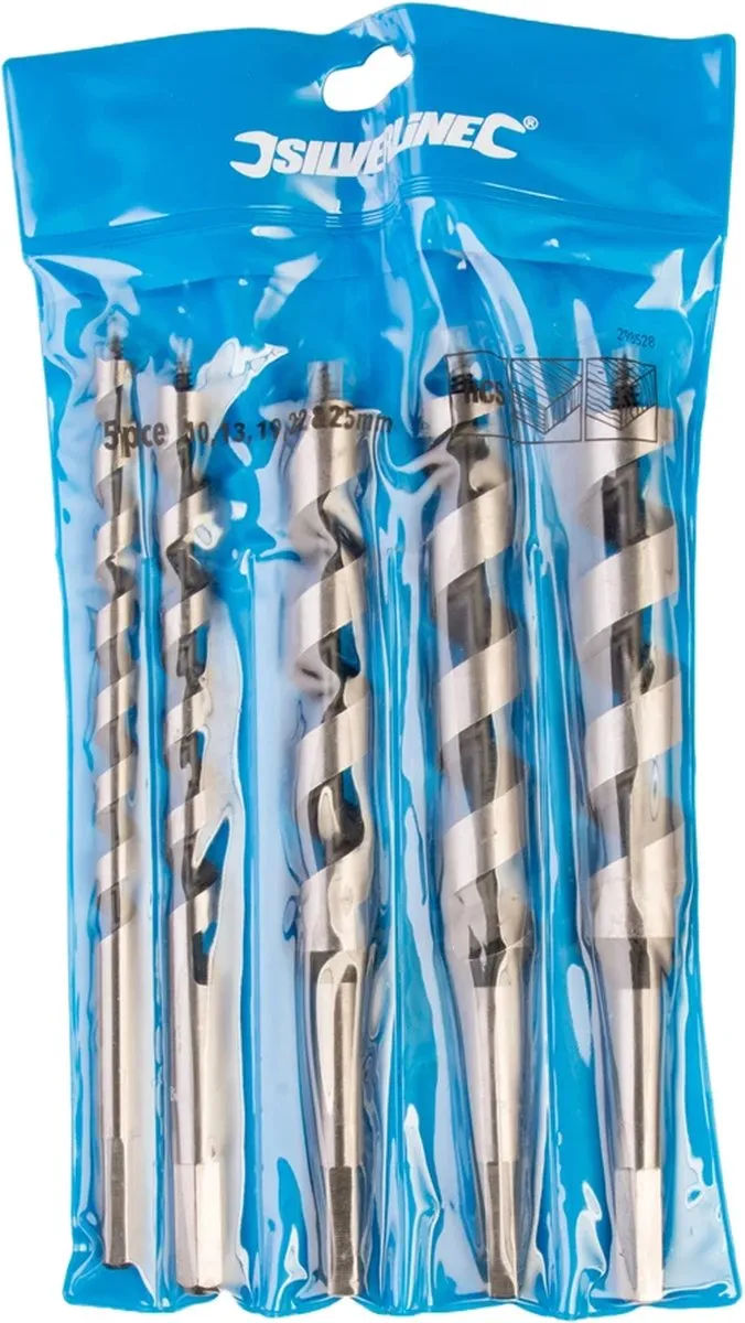 Silverline Slangenboor Set 10-25mm
