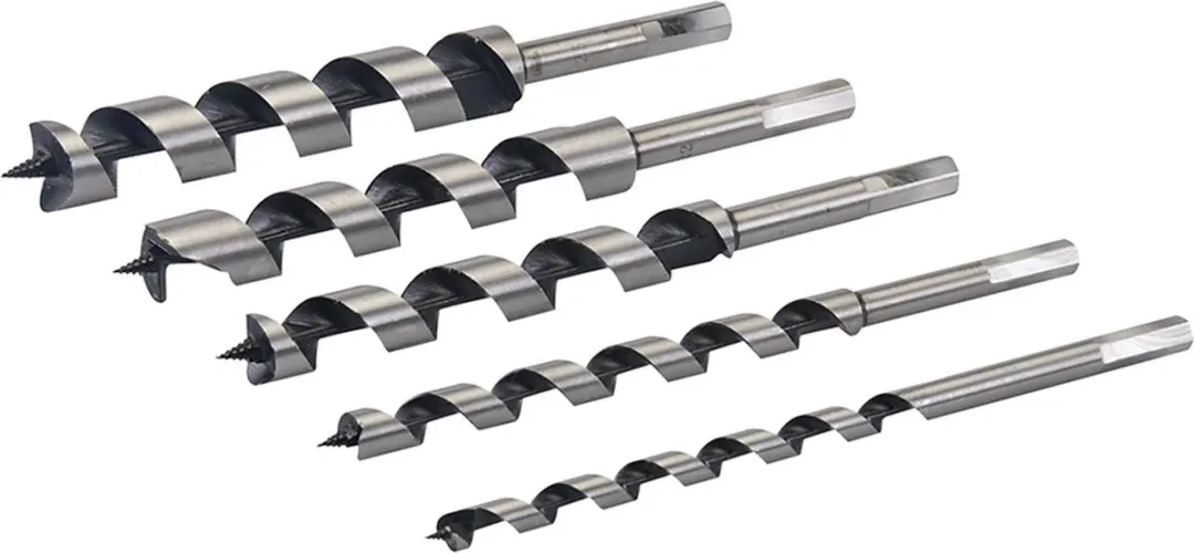 Silverline Slangenboor Set 10-25mm - 5-delig - Gehard Carbon Staal