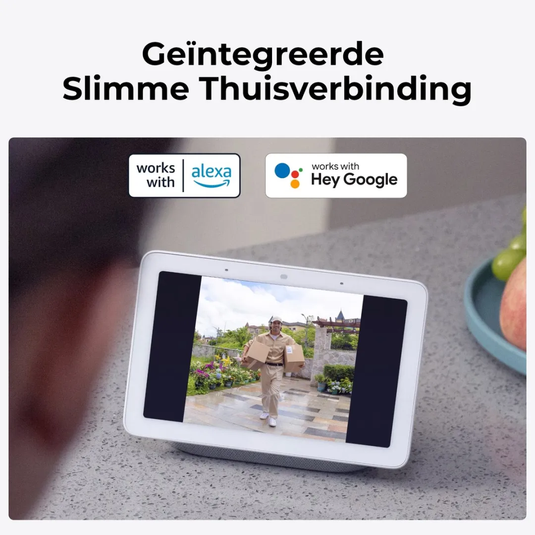 Reolink 2K 4MP Batterij Videodeurbel - 180° Zicht - Zwart